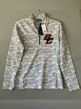NWT Cutter & Buck Women Traverse Camo Zip Pullover S Logo “Border City Backs”